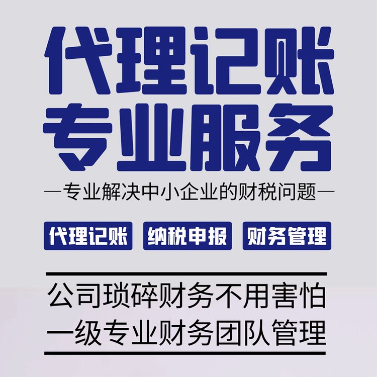 小规模代理记账费用/财务代理代办代理记账费用